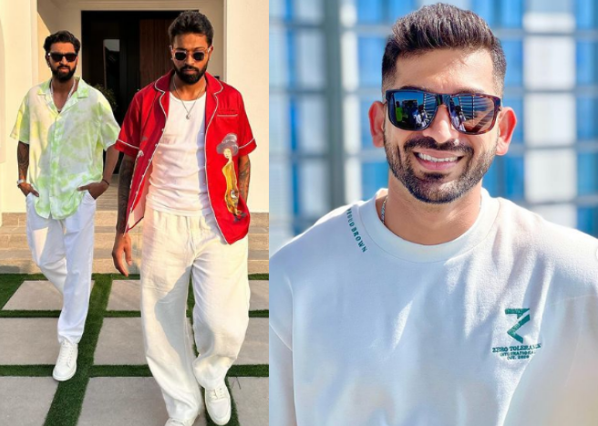 Hardik Pandya, Krunal Pandya and Vaibhav Pandya