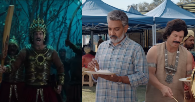 SS Rajamouli with David Warner