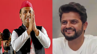 Suresh Raina and Akhilesh Yadav