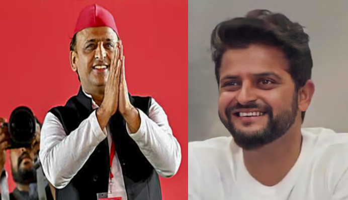 Suresh Raina and Akhilesh Yadav