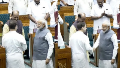 PM Modi, Rahul Gandhi with Om Birla