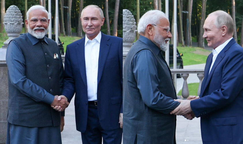 Narendra Modi and Vladmir Putin