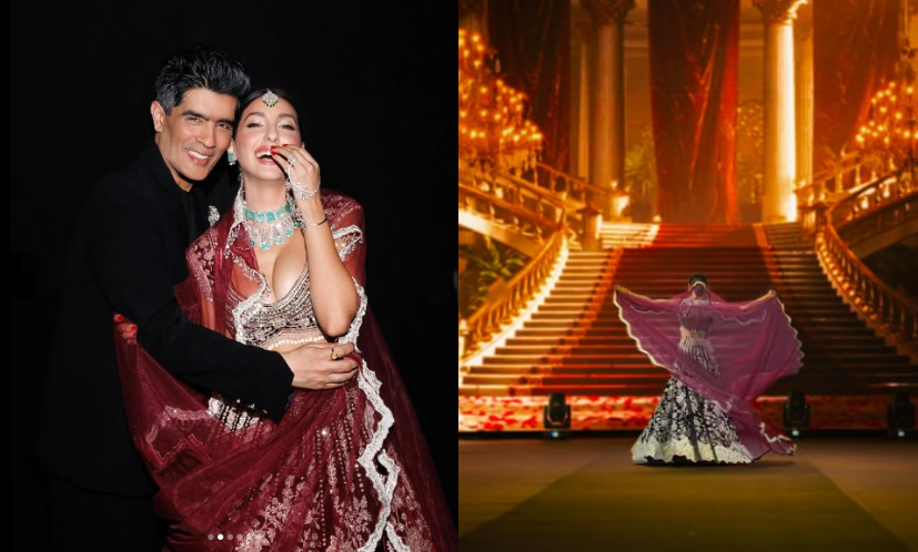 Nora Fatehi. Manish Malhotra