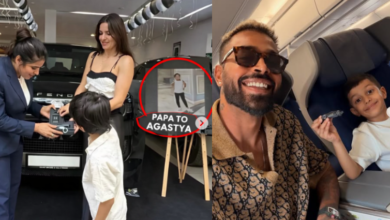 Hardik Pandya, Agastya and Natasa Stankovic