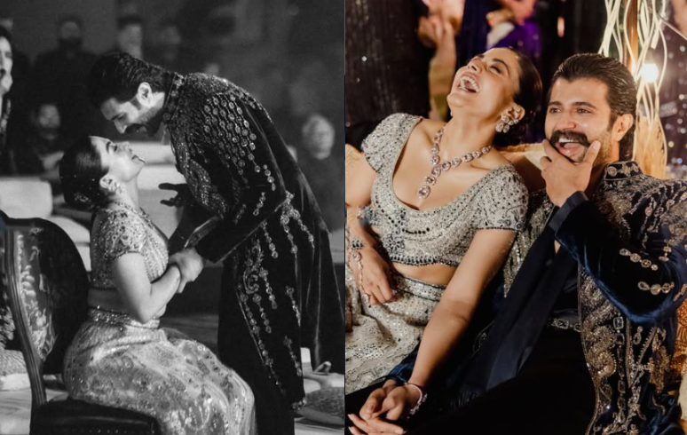 Rashmika Mandanna and Vijay Deverakonda Sangeet